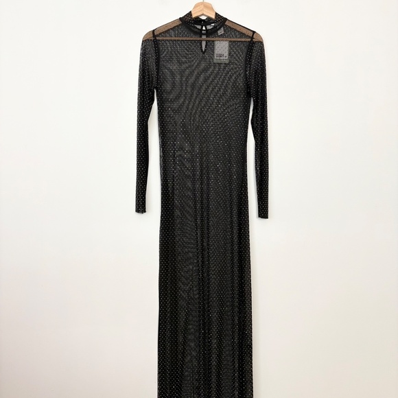 H&M rhinestone embellished sheer maxi dress - Picture 7 of 9